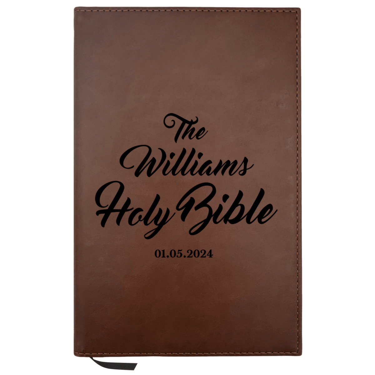 Personalized Brown Leatherette Journal Notebook | Family Name - Shepherds Shelf
