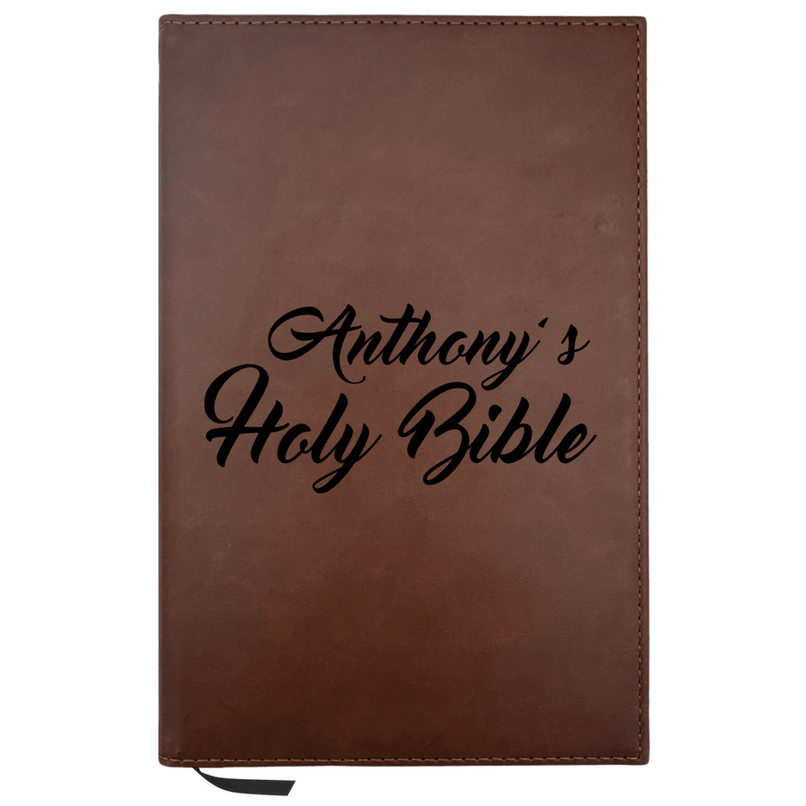 Personalized Brown Leatherette Journal Notebook | Name Here - Shepherds Shelf