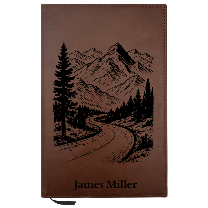 Personalized Brown Leatherette Journal Notebook | The Highway of Holiness - Shepherds Shelf