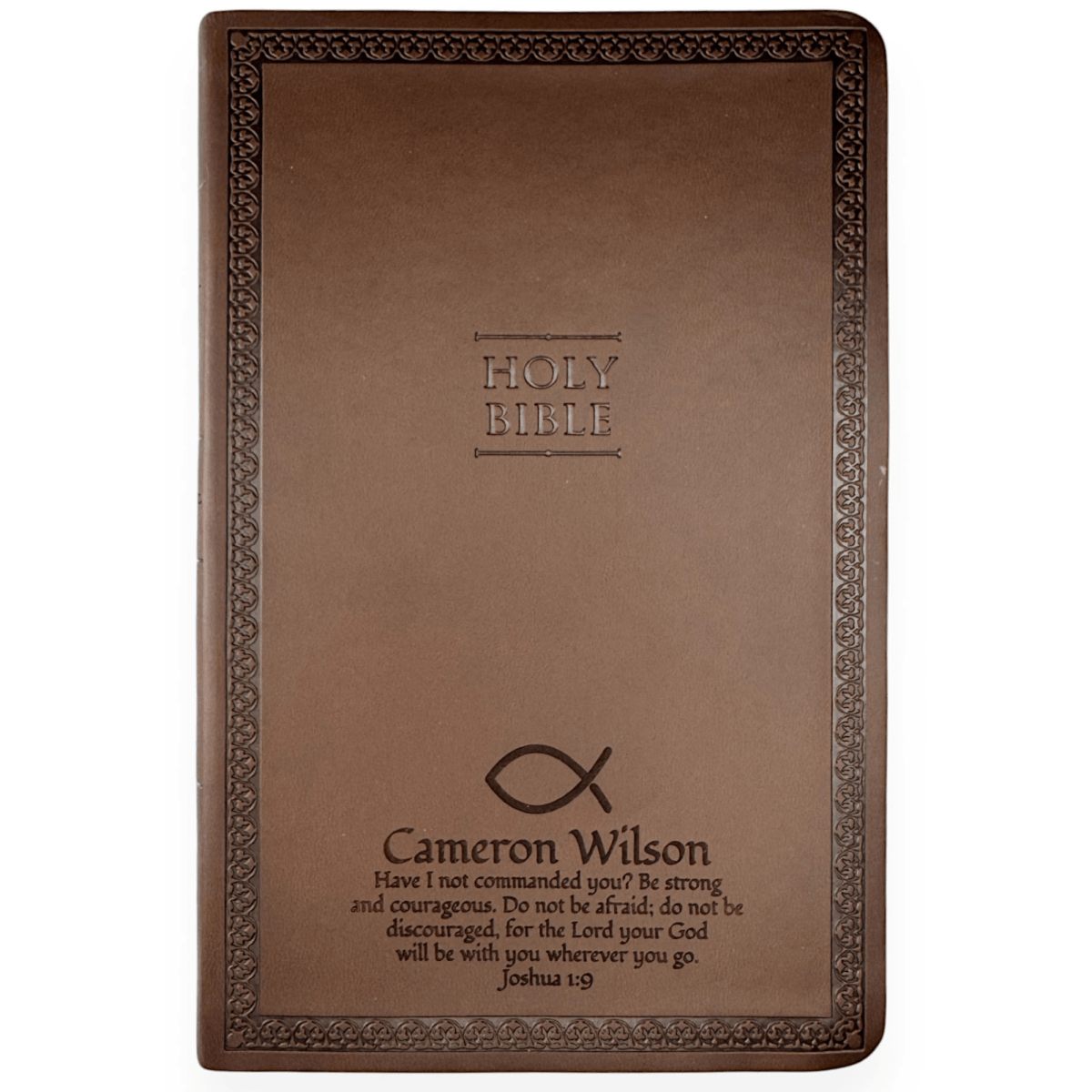 Personalized Brown NIV Thinline Holy Bible with Custom Name - Shepherds Shelf