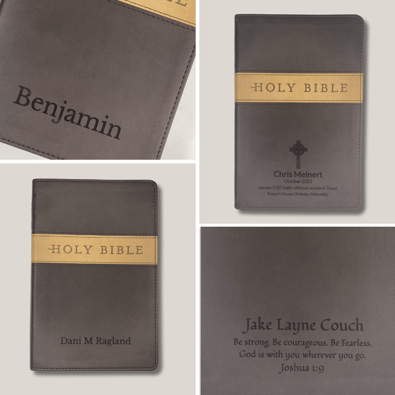NLT Brown Tan Standard Size Holy Bible Small Print