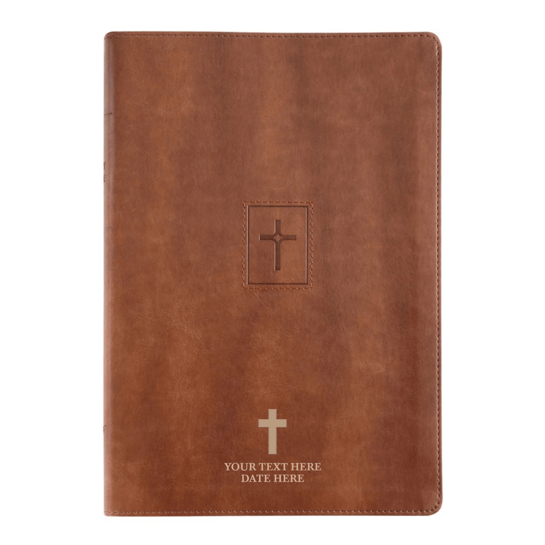 Personalized Brown Thinline Large Print NIV Bible | Shepherds Shelf - Shepherds Shelf