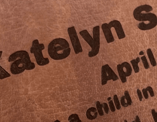 Actual personalization sample for this Bible