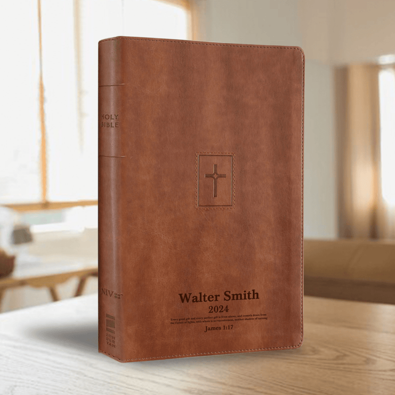NIV Brown Standard Size Thinline Holy Bible Large Print