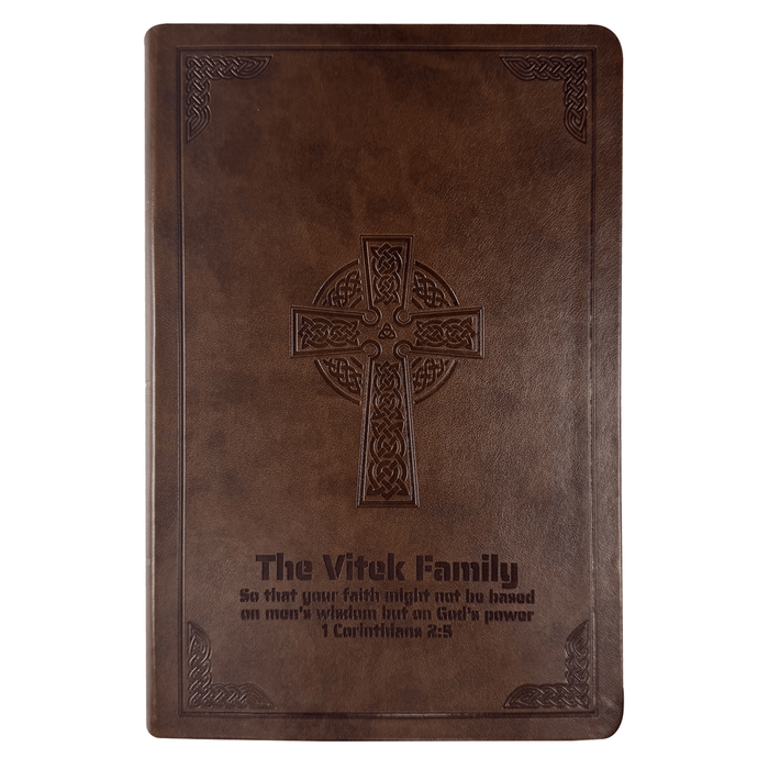 CSB Brown Standard Size Holy Bible Large Print Size | Cross Celtic