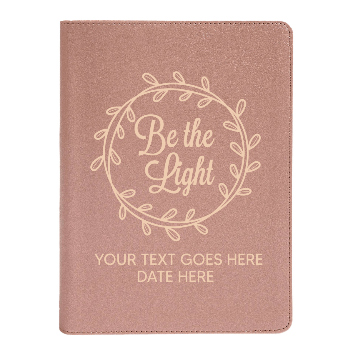 Personalized CSB She Reads Truth Community Study Bible Faux Leather Medium Print Size Rose Gold with FULL COVER Be the Light Design | Shepherds Shelf - Shepherds Shelf