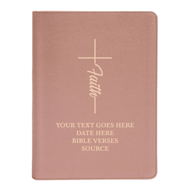 CSB She Reads Rose Gold Study Size Holy Bible Medium Print Size | Cross With Faith Cross