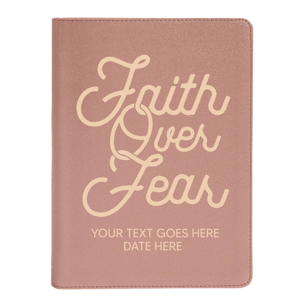 CSB She Reads Rose Gold Study Size Holy Bible Medium Print Size | Faith over Fear