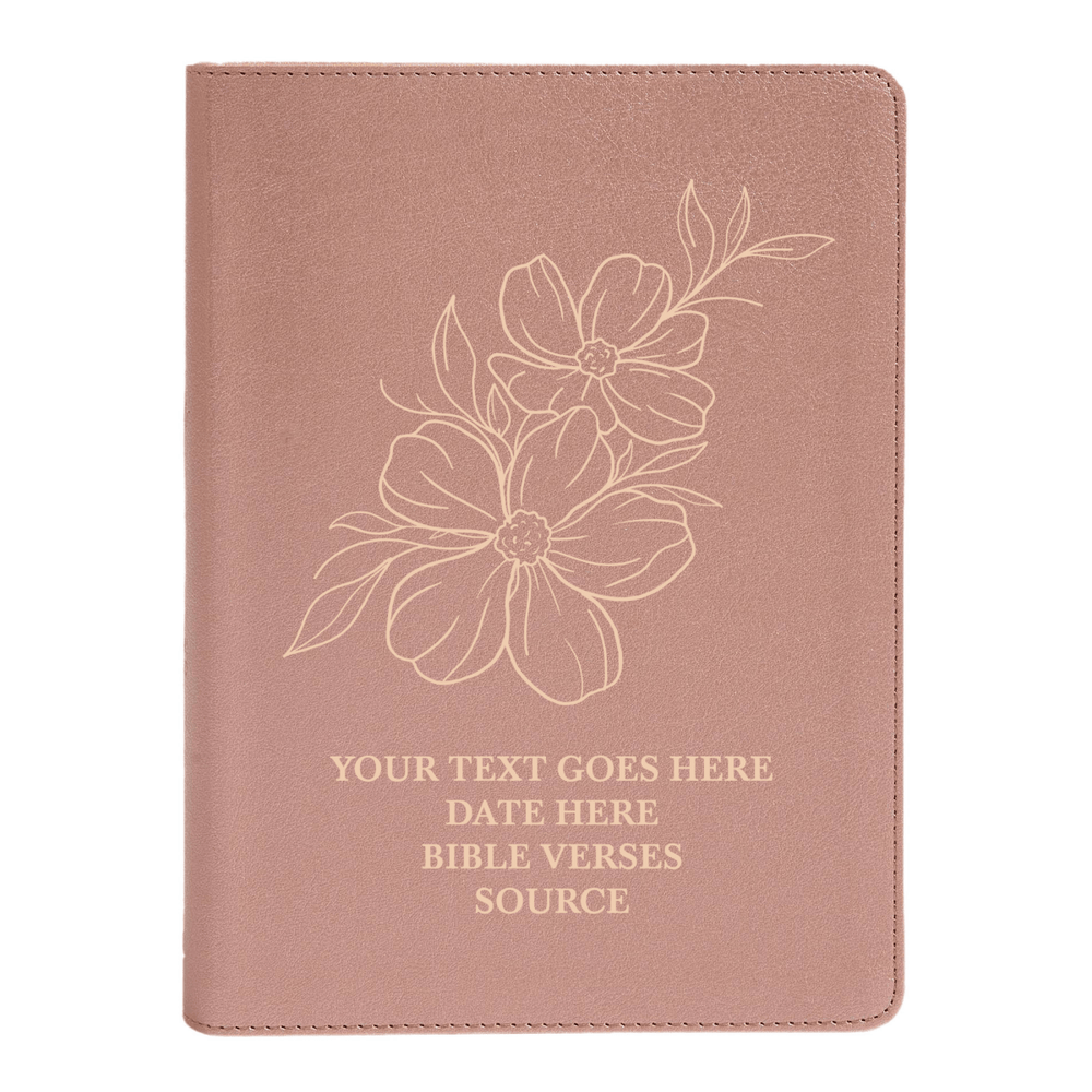 CSB She Reads Rose Gold Study Size Holy Bible Medium Print Size | Floral Jasmine