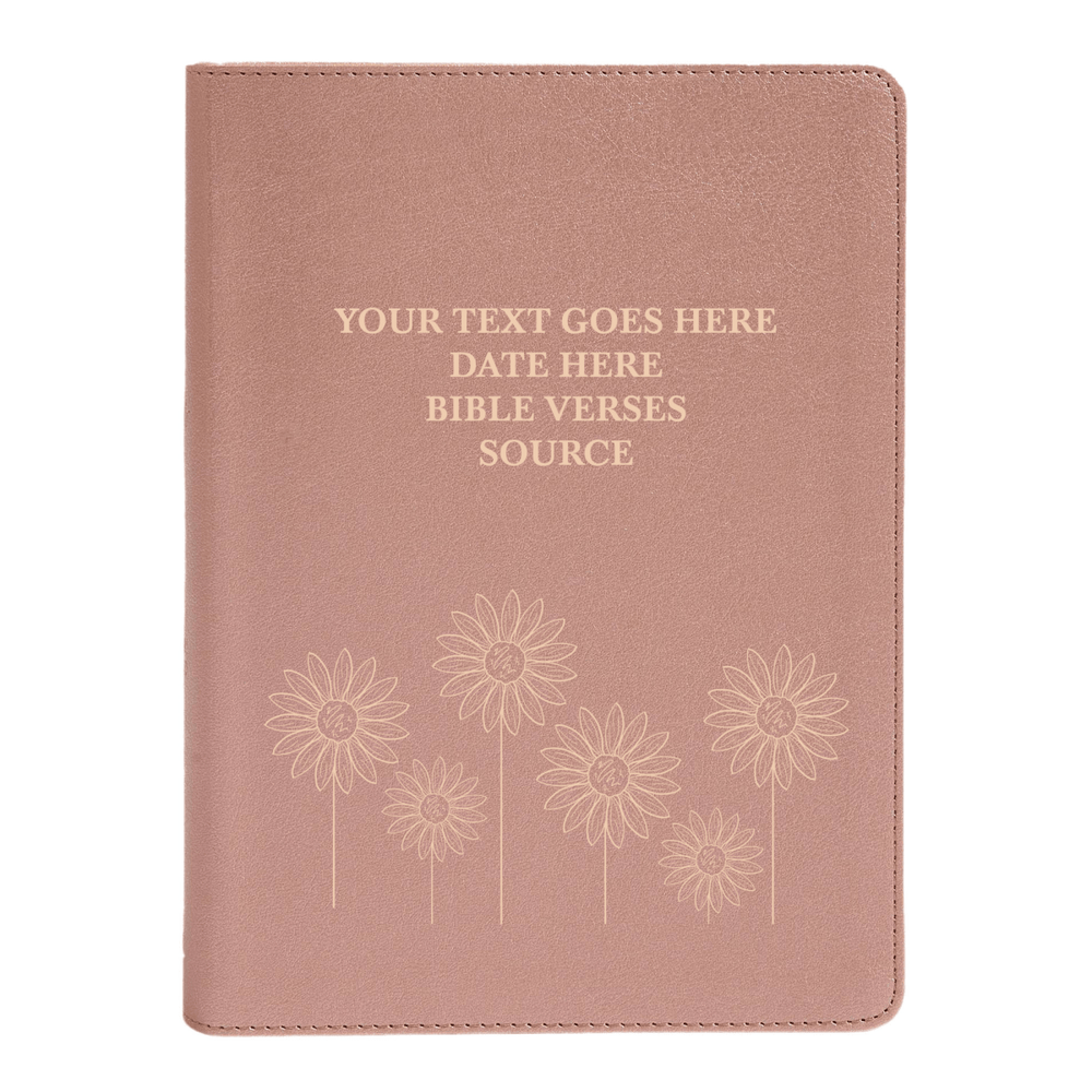 CSB She Reads Rose Gold Study Size Holy Bible Medium Print Size | Floral Sun Flower