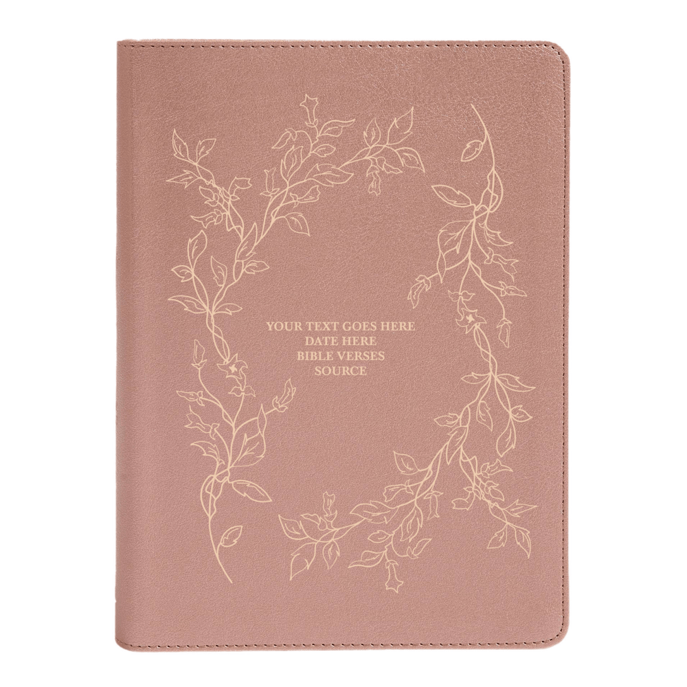 CSB She Reads Rose Gold Study Size Holy Bible Medium Print Size | Floral Vines
