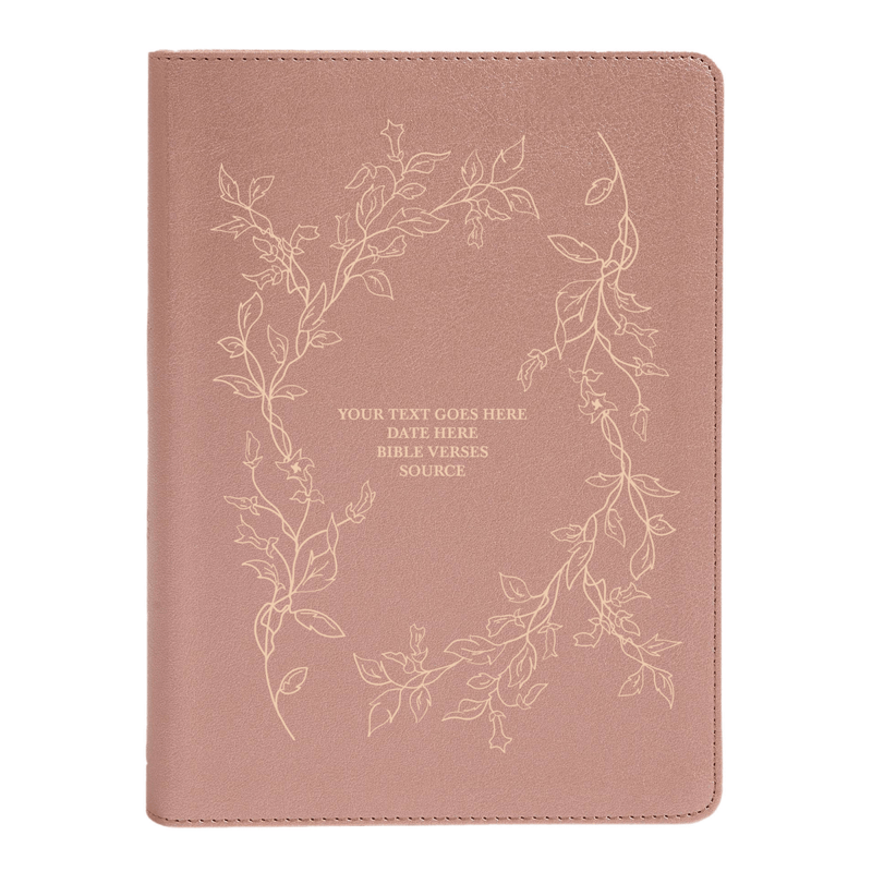 CSB She Reads Rose Gold Study Size Holy Bible Medium Print Size | Floral Vines