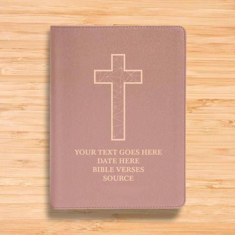 CSB She Reads Rose Gold Study Size Holy Bible Medium Print Size | Geometric Cross