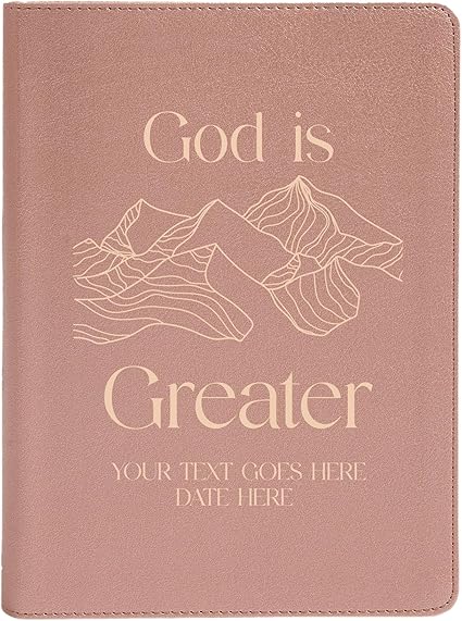 Personalized CSB She Reads Truth Community Study Bible Faux Leather Medium Print Size Rose Gold with FULL COVER God is Greater Design | Shepherds Shelf - Shepherds Shelf