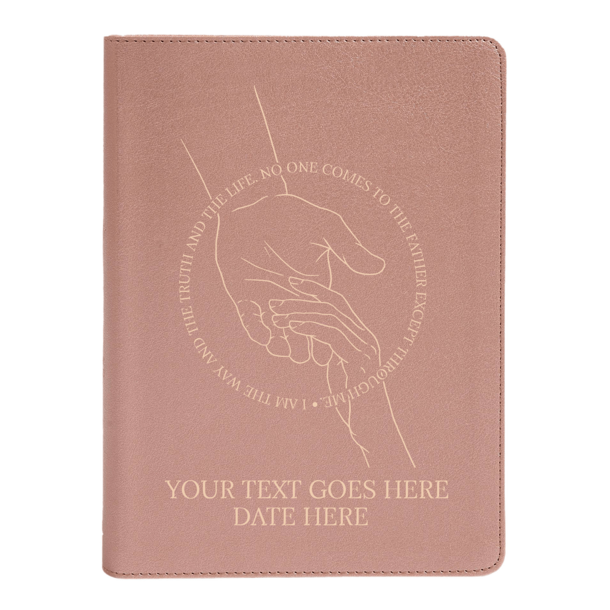Personalized CSB She Reads Truth Community Study Bible Faux Leather Medium Print Size Rose Gold with FULL COVER Helping Hand Design | Shepherds Shelf - Shepherds Shelf