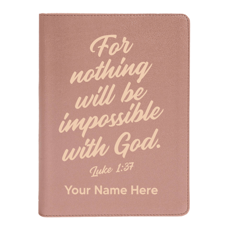 CSB She Reads Rose Gold Study Size Holy Bible Medium Print Size | Luke 1:37