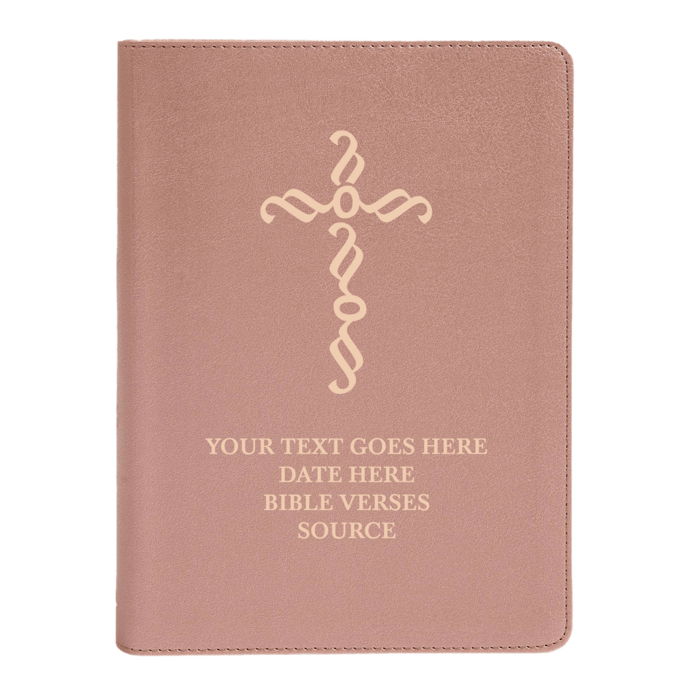 CSB She Reads Rose Gold Study Size Holy Bible Medium Print Size | Pen Stroke Cross