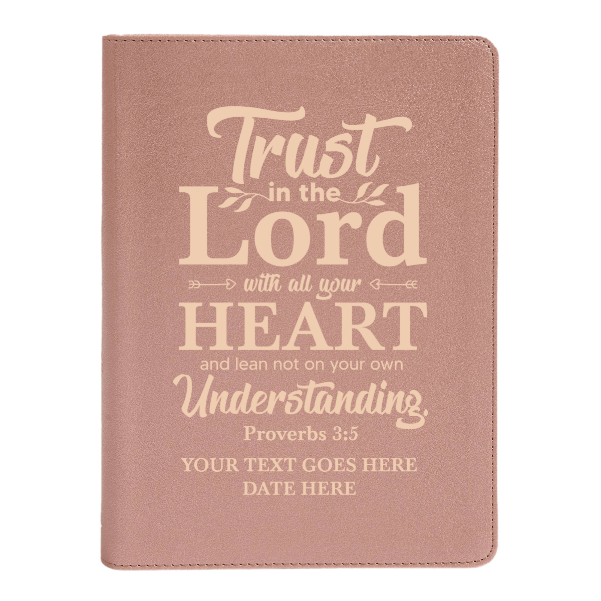 Personalized CSB She Reads Truth Community Study Bible Faux Leather Medium Print Size Rose Gold with FULL COVER Proverbs 3:5 Design | Shepherds Shelf - Shepherds Shelf