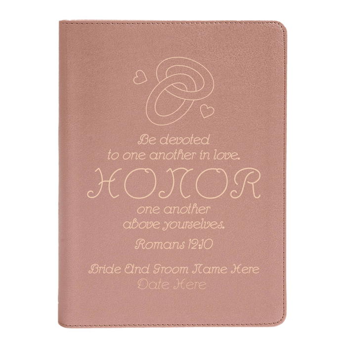 CSB She Reads Rose Gold Study Size Holy Bible Medium Print Size | Romans 12:10