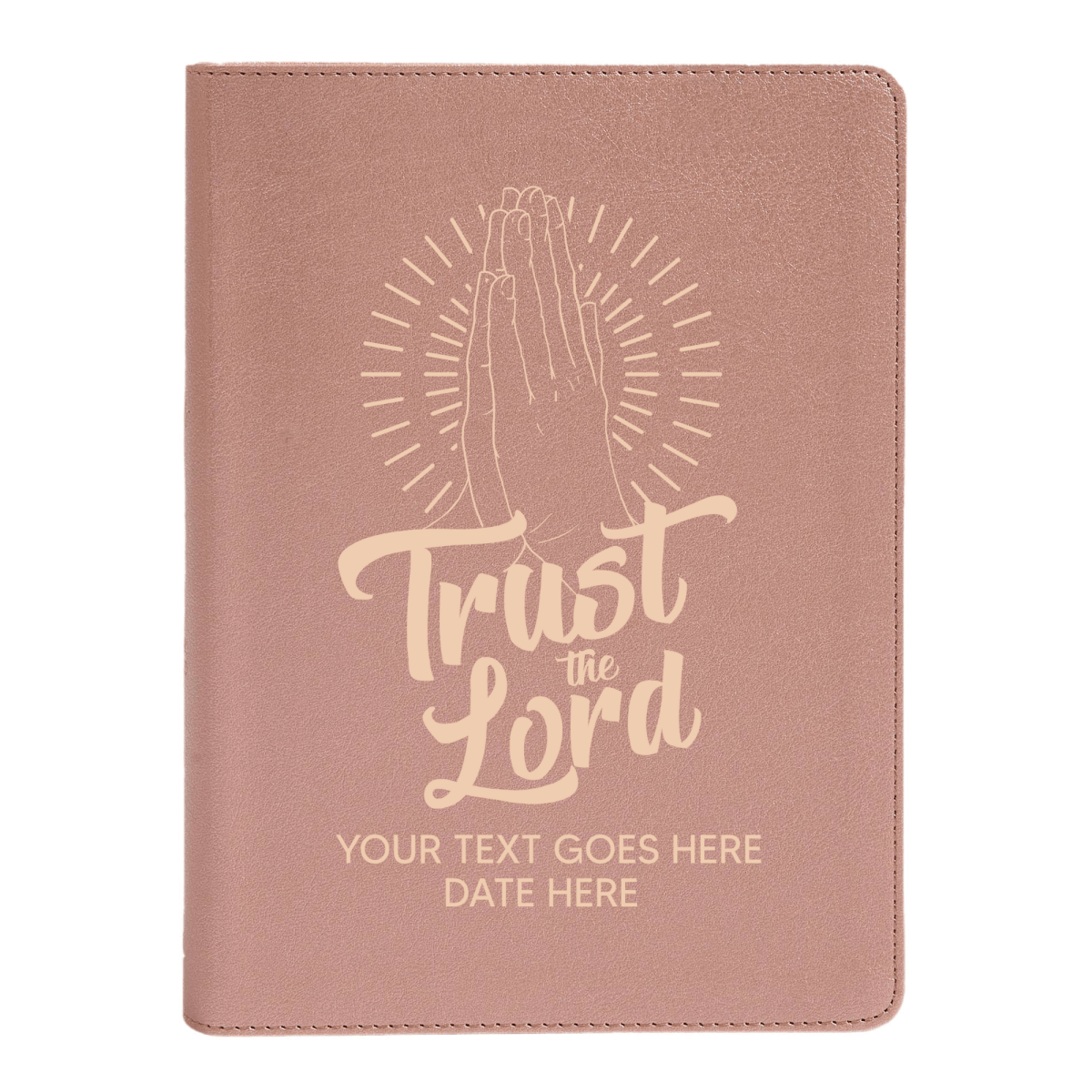 Personalized CSB She Reads Truth Community Study Bible Faux Leather Medium Print Size Rose Gold with FULL COVER Trust the Lord Design | Shepherds Shelf - Shepherds Shelf
