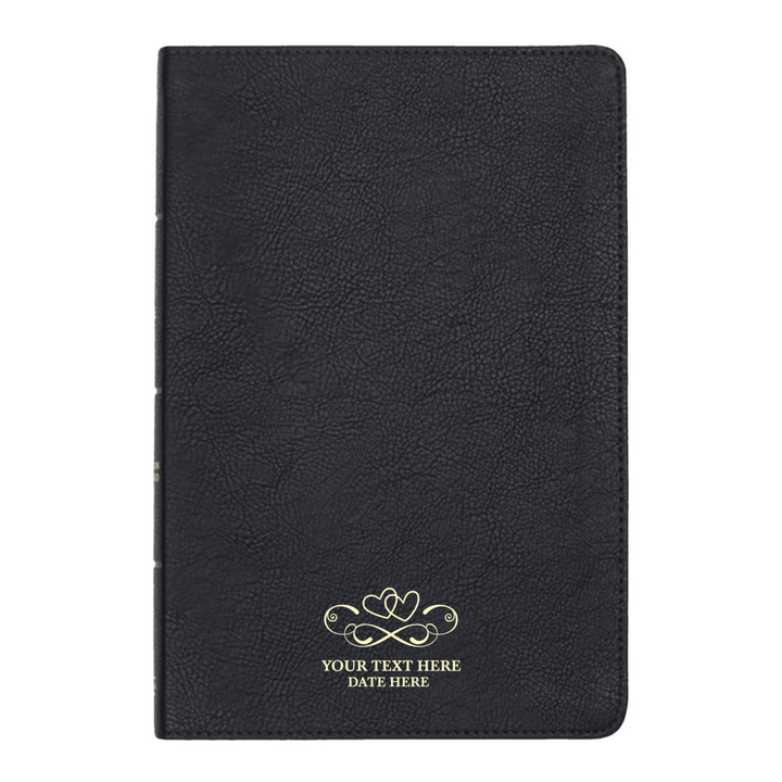 Personalized CSB Thinline Bible Large Print Size Black Wedding Design | Shepherds Shelf - Shepherds Shelf