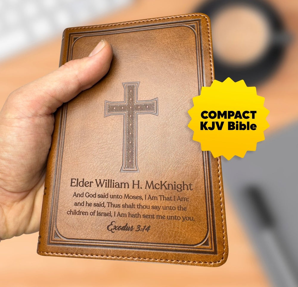 Personalized Custom Brown Compact Bible KJV Bible | Shepherds Shelf - Shepherds Shelf