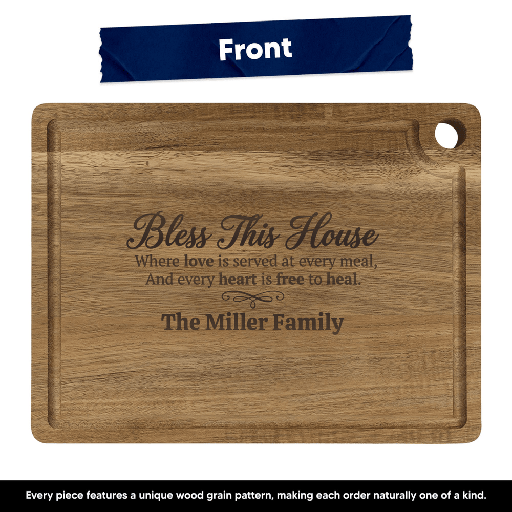 Personalized Cutting Board – Bless This House Cutting Board, Free to Heal - Shepherds Shelf