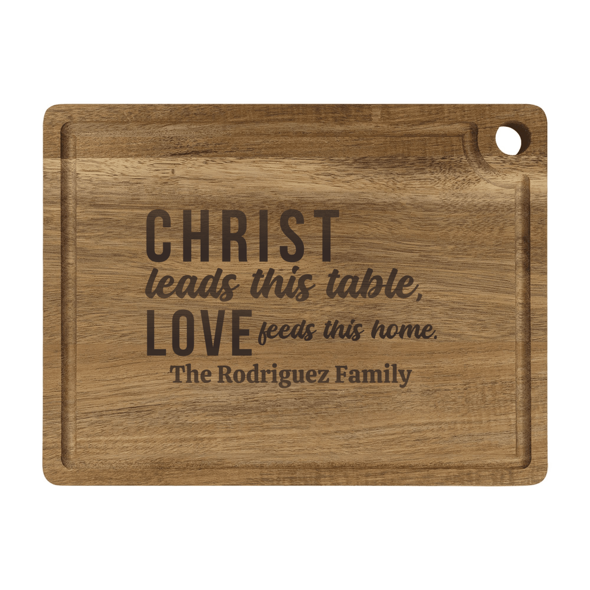 Personalized Cutting Board – Christ Leads This Table - Shepherds Shelf