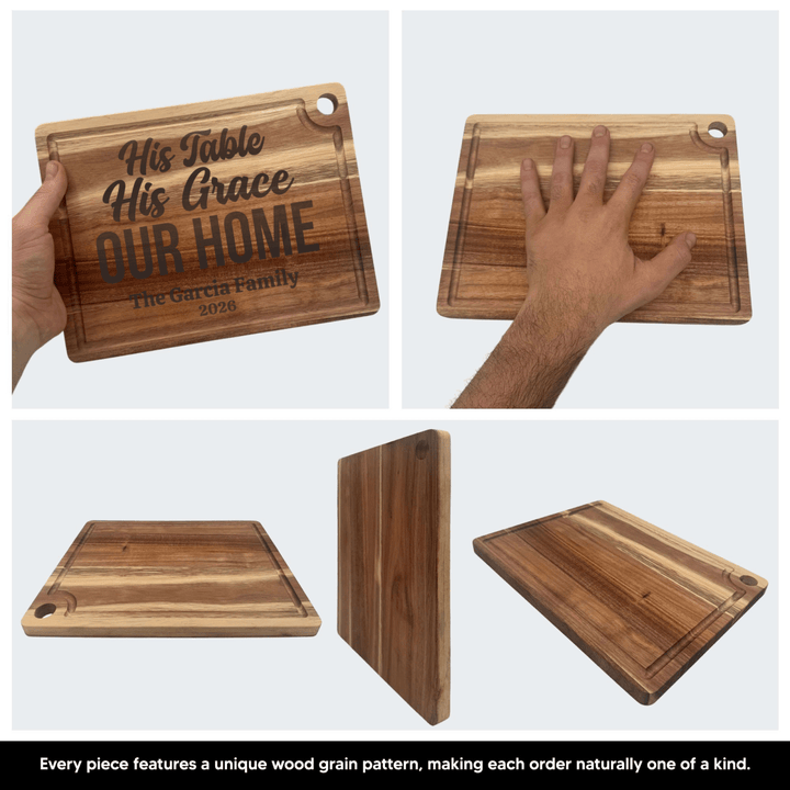Personalized Cutting Board – His Grace - Shepherds Shelf