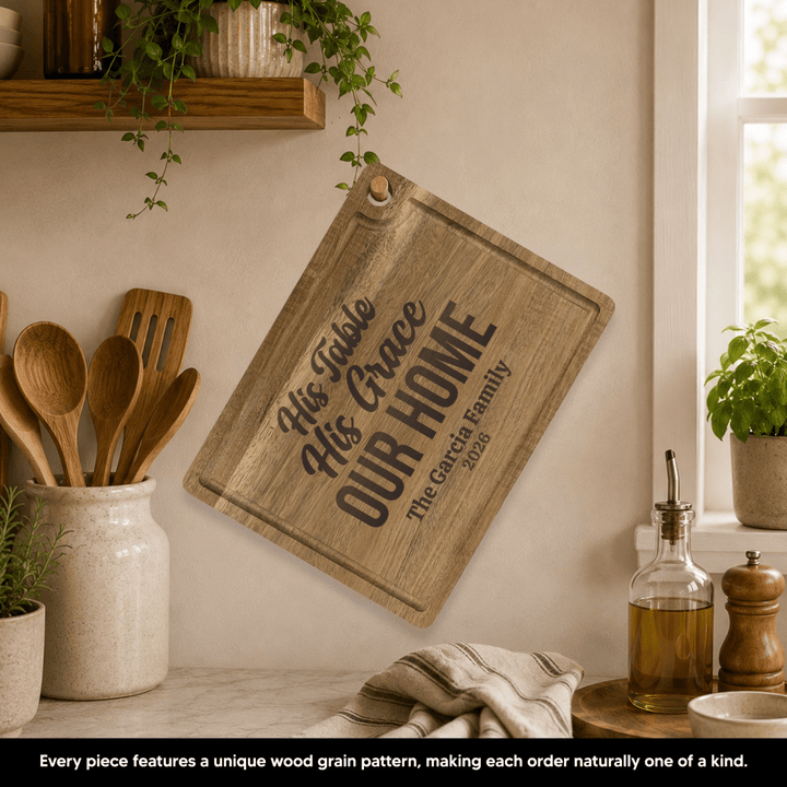 Personalized Cutting Board – His Grace - Shepherds Shelf