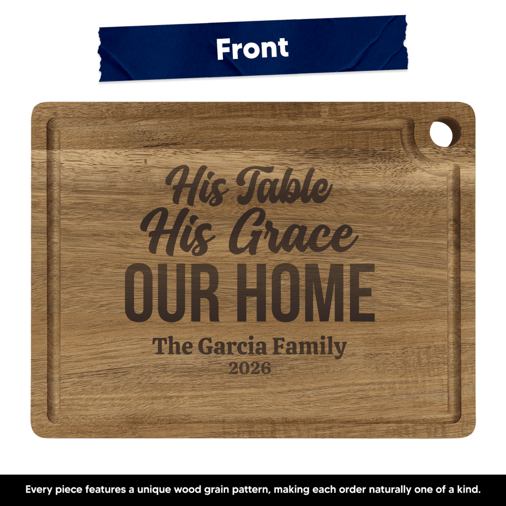 Personalized Cutting Board – His Grace - Shepherds Shelf