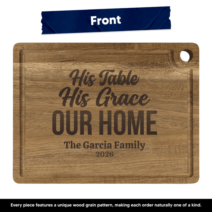 Personalized Cutting Board – His Grace - Shepherds Shelf