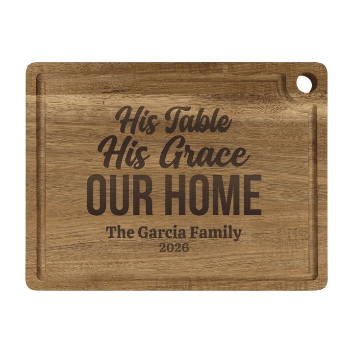 Personalized Cutting Board – His Grace - Shepherds Shelf