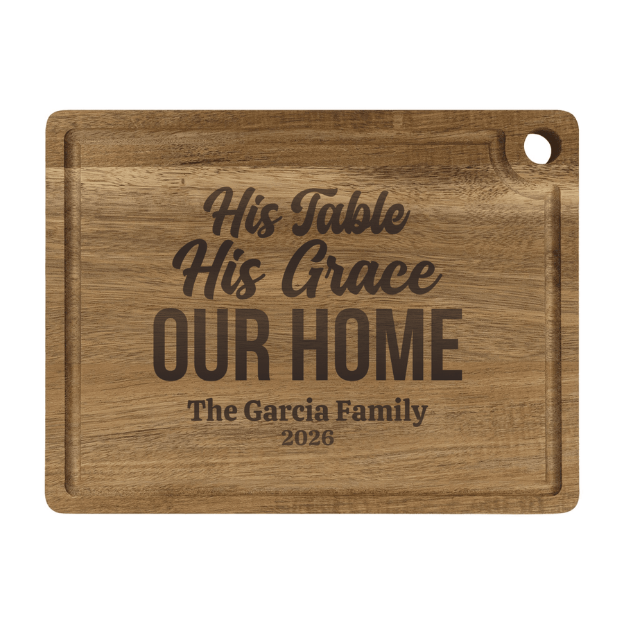 Personalized Cutting Board – His Grace - Shepherds Shelf