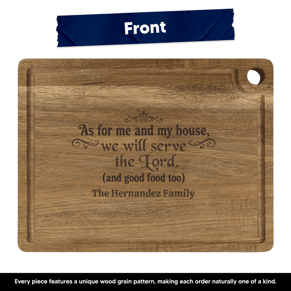 Personalized Cutting Board – Serve The Lord - Shepherds Shelf