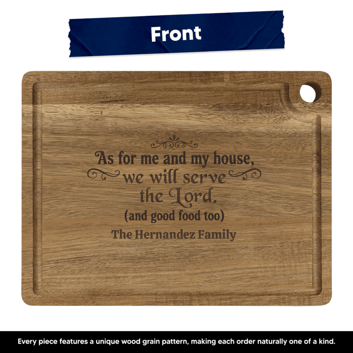 Personalized Cutting Board – Serve The Lord - Shepherds Shelf