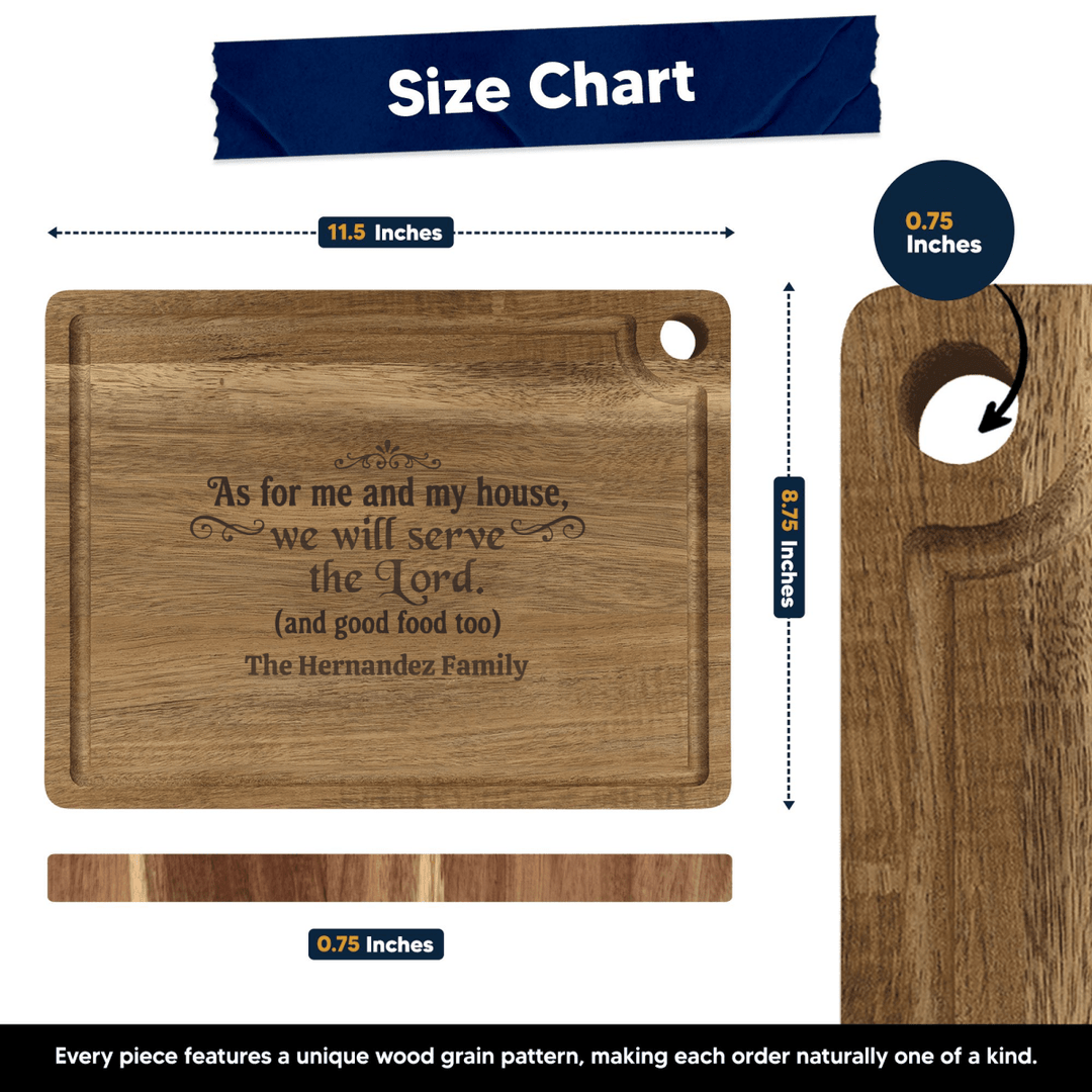Personalized Cutting Board – Serve The Lord - Shepherds Shelf