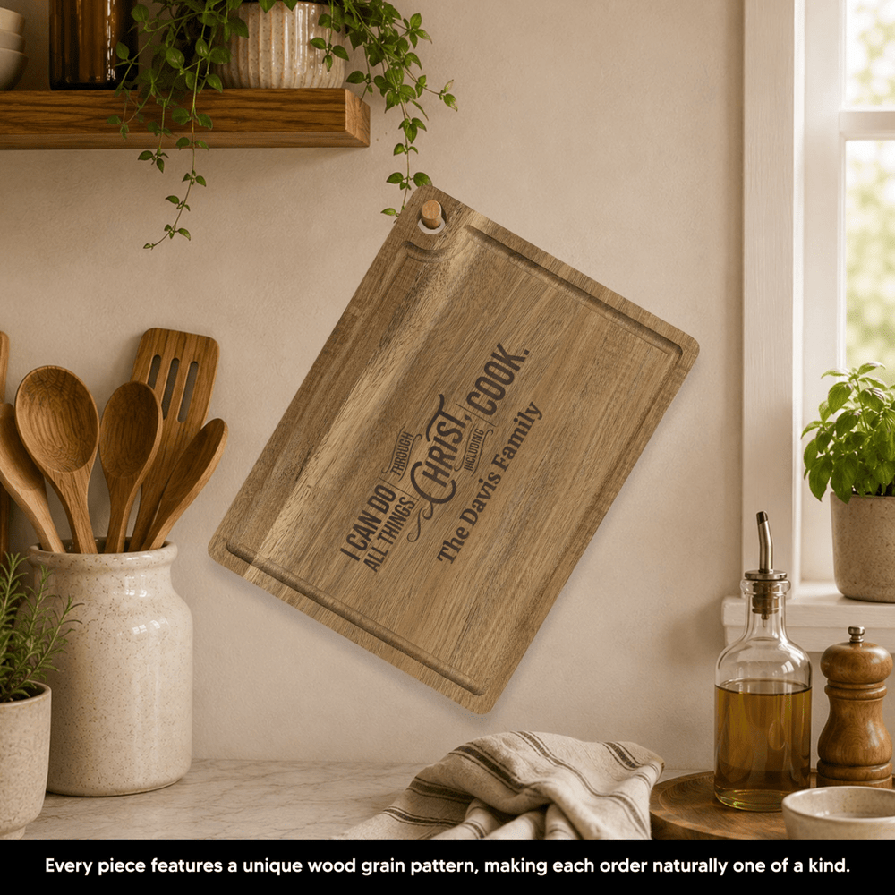 Personalized Cutting Board – Through Christ Cook - Shepherds Shelf