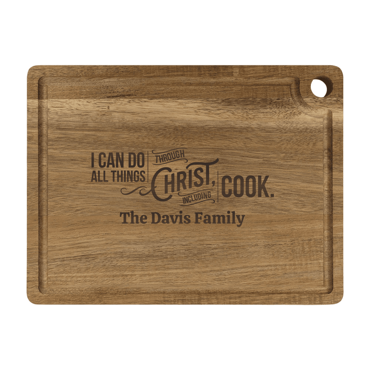 Personalized Cutting Board – Through Christ Cook - Shepherds Shelf