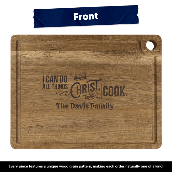 Personalized Cutting Board – Through Christ Cook - Shepherds Shelf