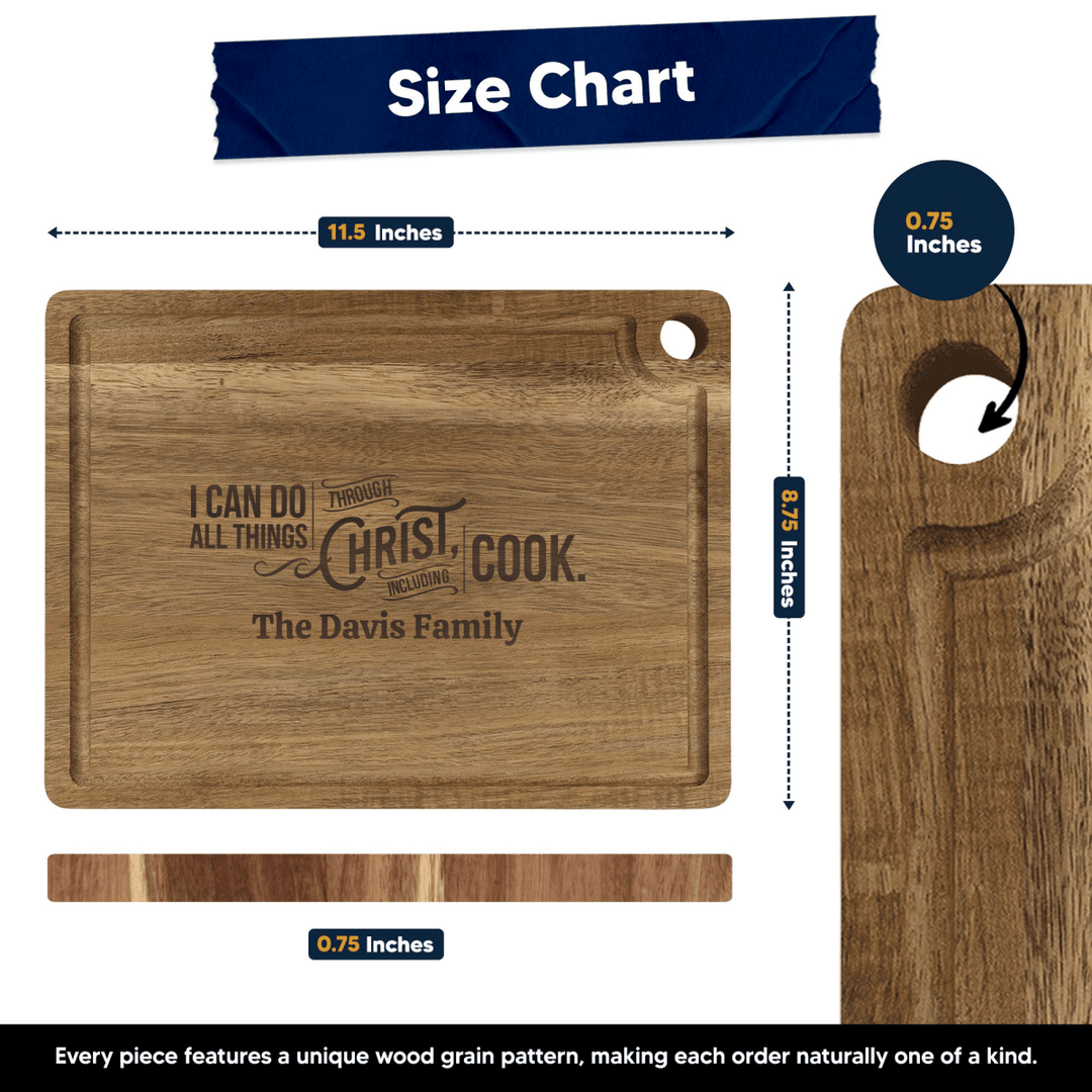 Personalized Cutting Board – Through Christ Cook - Shepherds Shelf