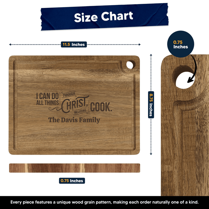 Personalized Cutting Board – Through Christ Cook - Shepherds Shelf