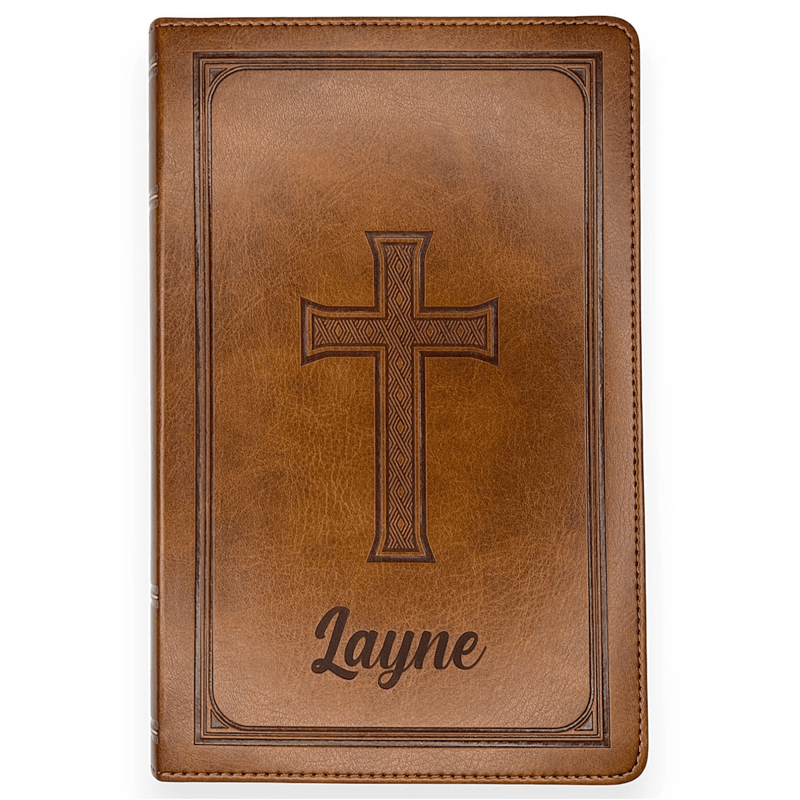 KJV Honey Brown Standard Size Deluxe Holy Bible Medium Print
