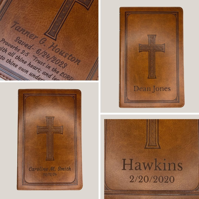 KJV Honey Brown Standard Size Deluxe Holy Bible Medium Print