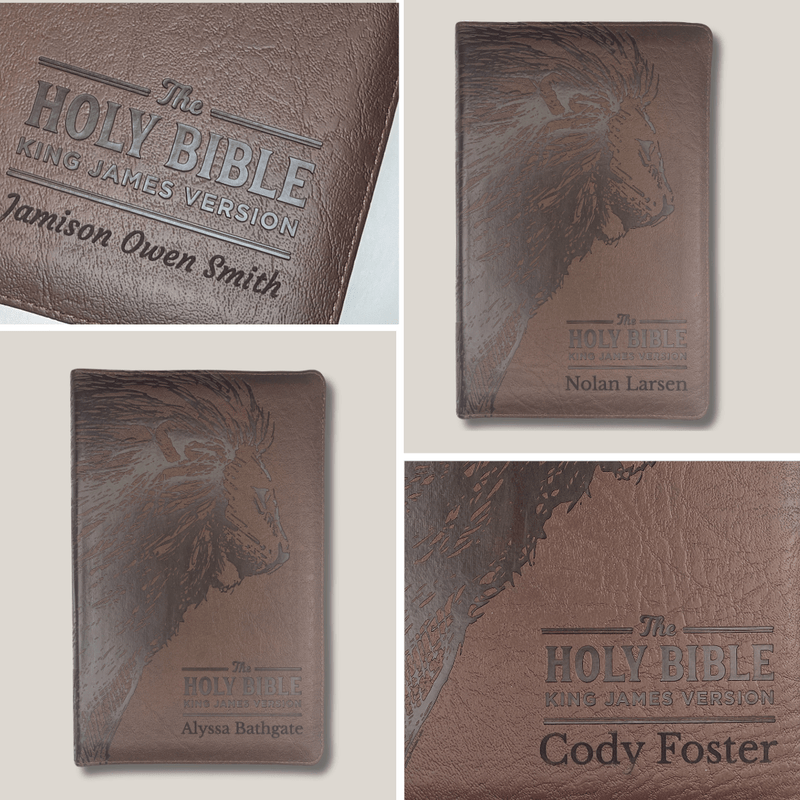 KJV Walnut Brown Standard Size Deluxe Holy Bible Medium Print