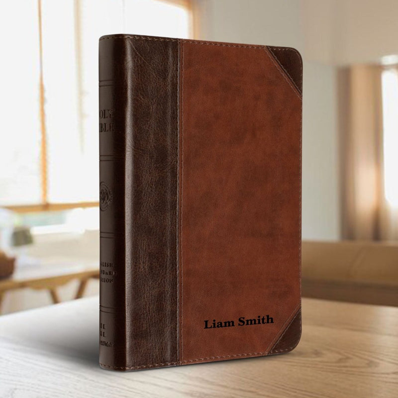 ESV Dark Brown Compact Size Holy Bible Medium Print
