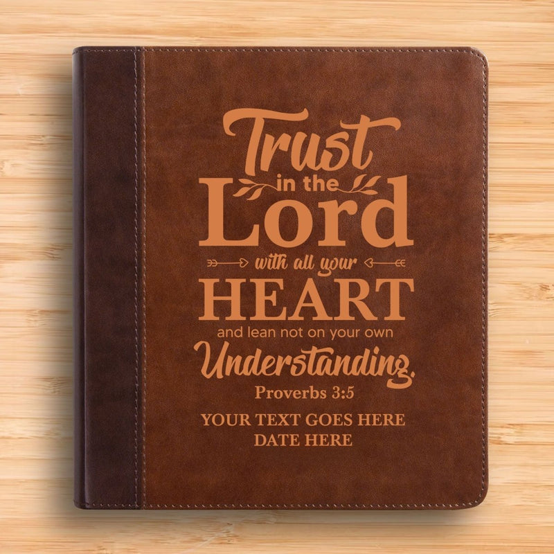 ESV Double Column Faux Leather Classic Study Bible  with Full Cover Proverbs 3:5 Verse For Good and Name Gift for Christian & Religious Celebrations Small Print | Shepherds Shelf