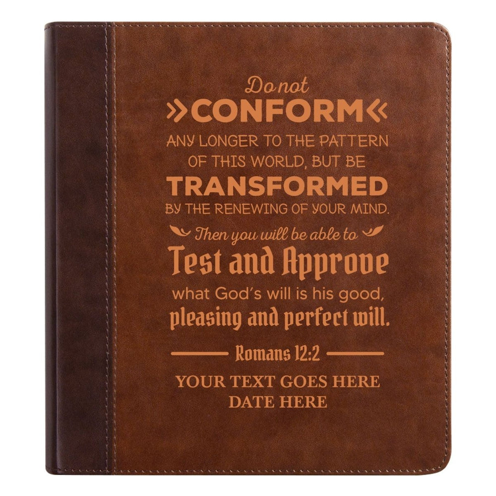 ESV Double Column Faux Leather Classic Study Bible  with Full Cover Romans 12:2 Verse For Good and Name Gift for Christian & Religious Celebrations Small Print | Shepherds Shelf