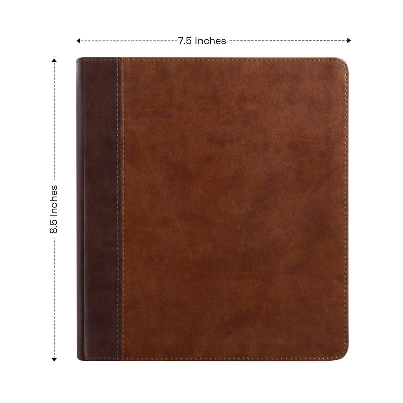 ESV Double Column Faux Leather Classic Study Bible Small Print  Name and God Bless America Design Gift for Christian & Patriotic Celebrations | Shepherds Shelf