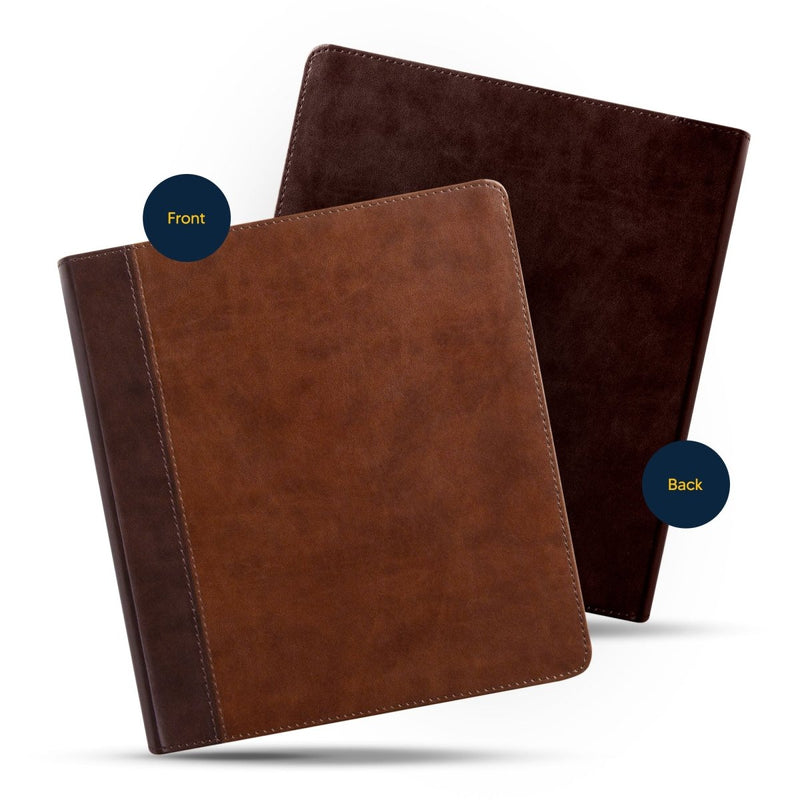 ESV Double Column Faux Leather Classic Study Bible Small Print  Name and God Bless America Design Gift for Christian & Patriotic Celebrations | Shepherds Shelf